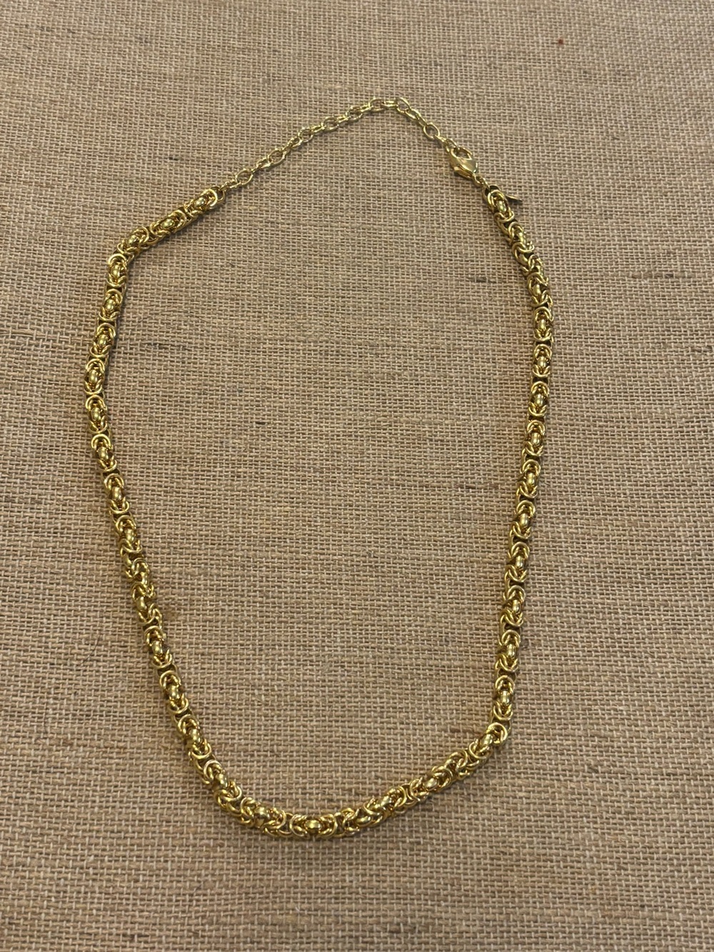 Premier Designs Necklace Byzantine 18” Gold Tone Chain